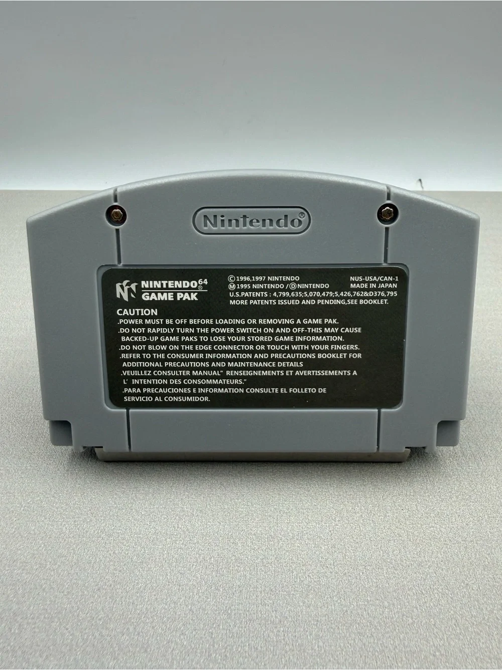 Nintendo Killer Instinct Gold N64 Cartridge - Gray and Black Label